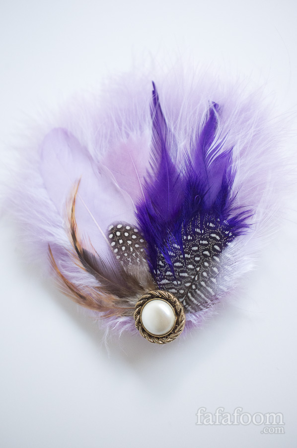 Purple Feather Hair Pin - DIY Fashion Accessories | fafafoom.com