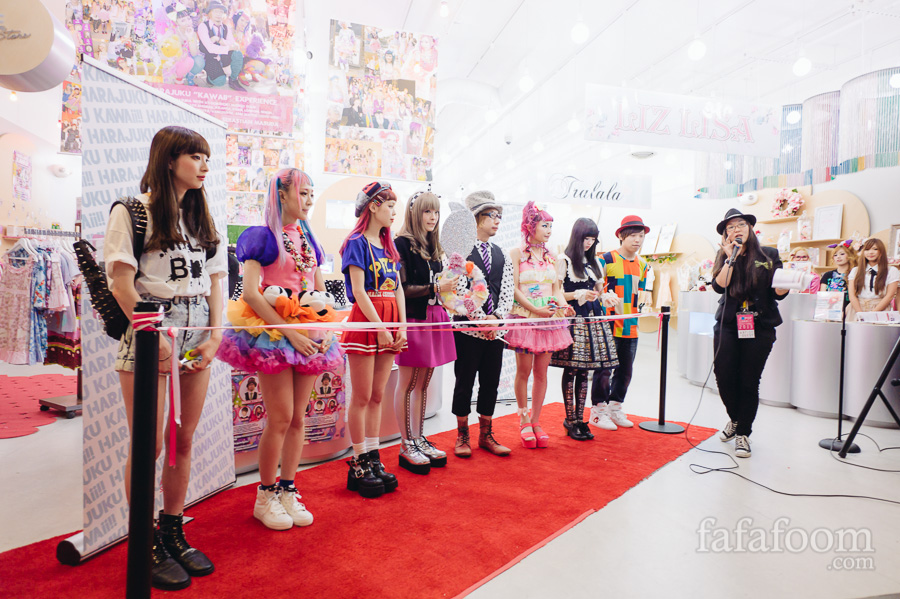 ‘Harajuku Kawaii’ pop-up store's grand opening featuring Kyary Pamyu Pamyu, Sebastian Masuda, and Harajuku models.
