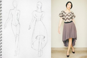 This is the first project in which I sketched, designed, and completed the garment. 