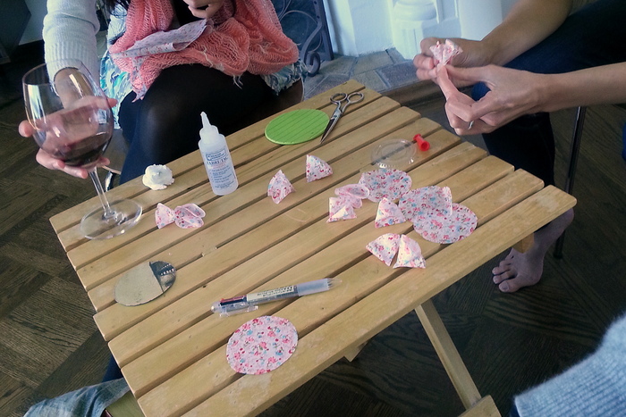 DIY Fabric Flower Accessories on a Productive Sunday