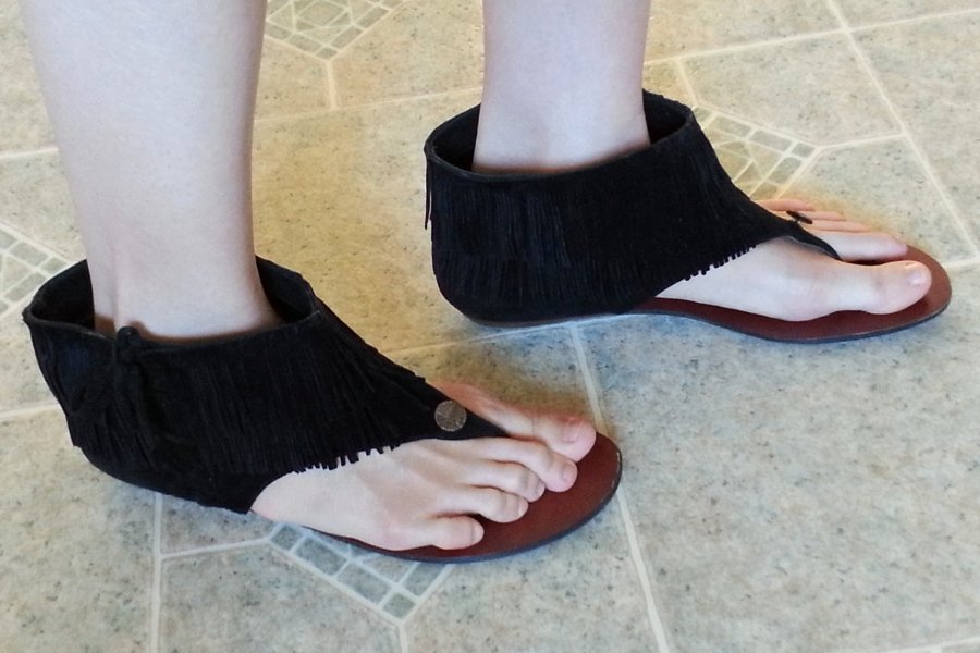 DIY Project Fringe Sandals