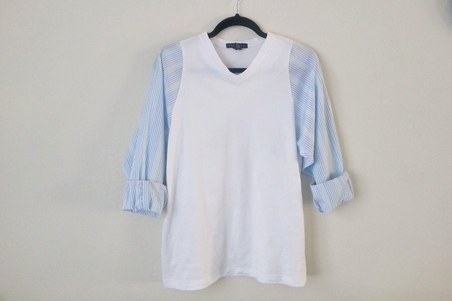 DIY from Menswear: Knit T-Shirt with Dress Shirt Sleeves