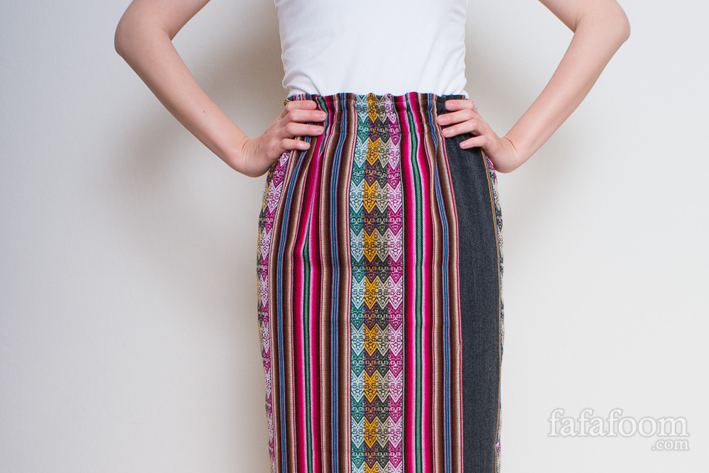 DIY Maxi Skirt from Gorgeous Peruvian Striped Textile