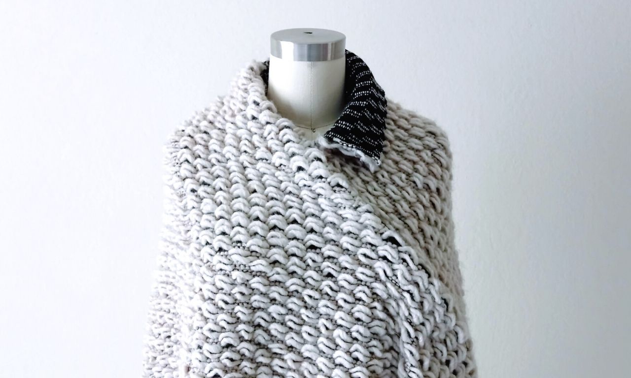 Asymmetrical Knit Cape