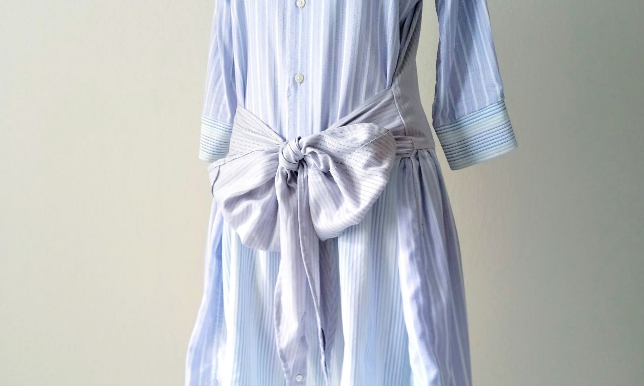 Shirt Dress with Bow Detail