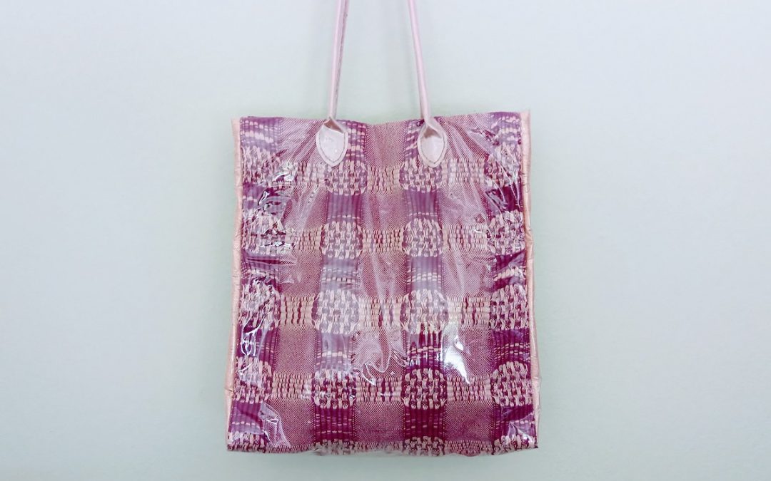 DIY Handwoven Tote with Clear Vinyl Cover