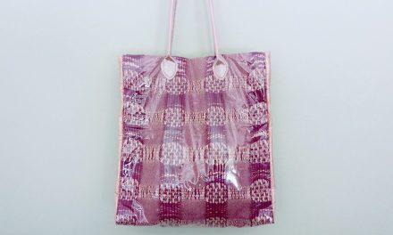 DIY Handwoven Tote with Clear Vinyl Cover