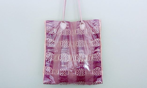 DIY Handwoven Tote with Clear Vinyl Cover