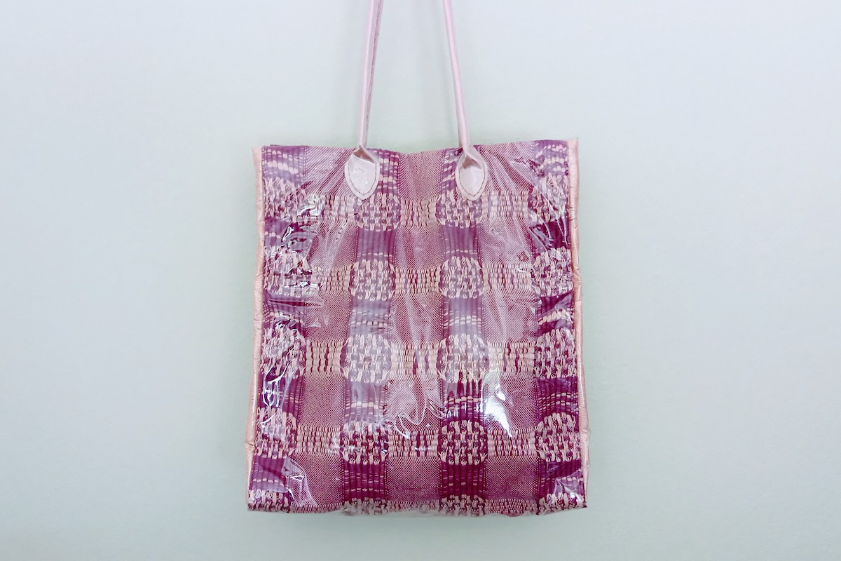 DIY Handwoven Tote with Clear Vinyl Cover