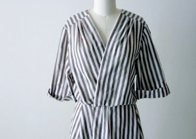 Refashioned Striped Wrap Dress