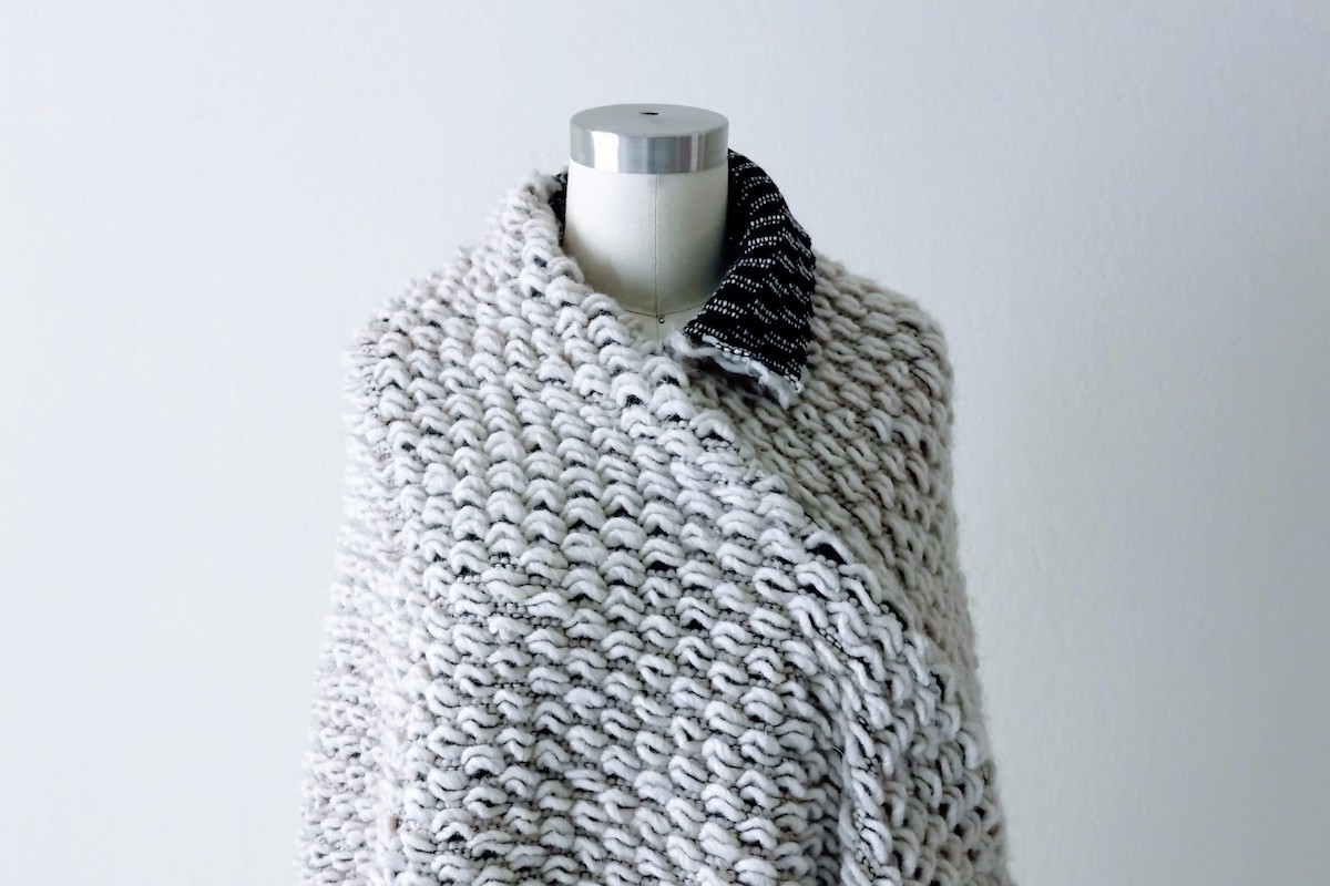 Asymmetrical Knit Cape