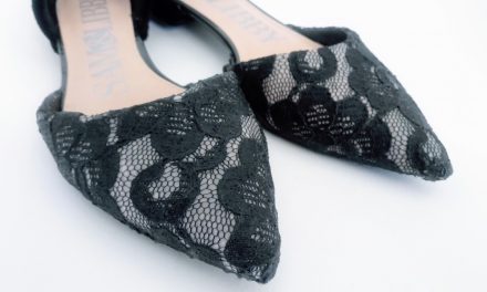 Flats Refashion with Lace and Velvet Fabric Remnants