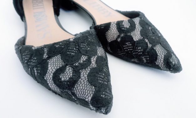 Flats Refashion with Lace and Velvet Fabric Remnants