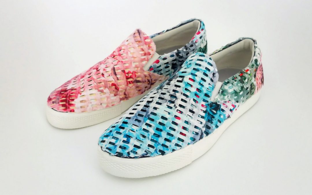 DIY Fabric Collage Shoes