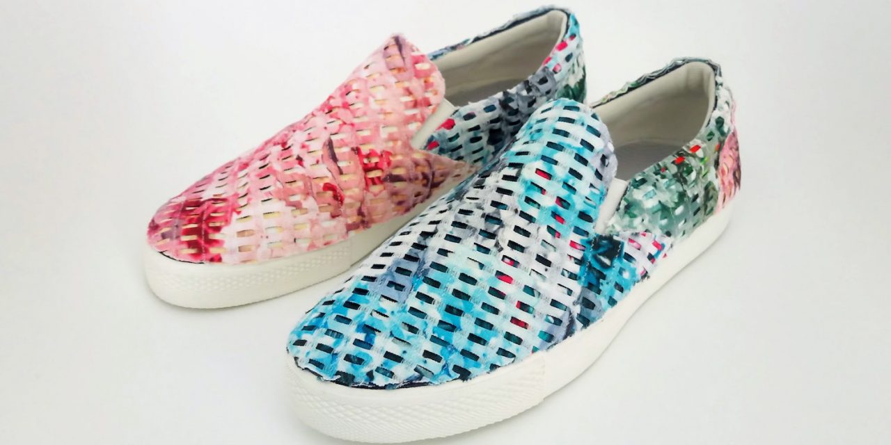 DIY Fabric Collage Shoes