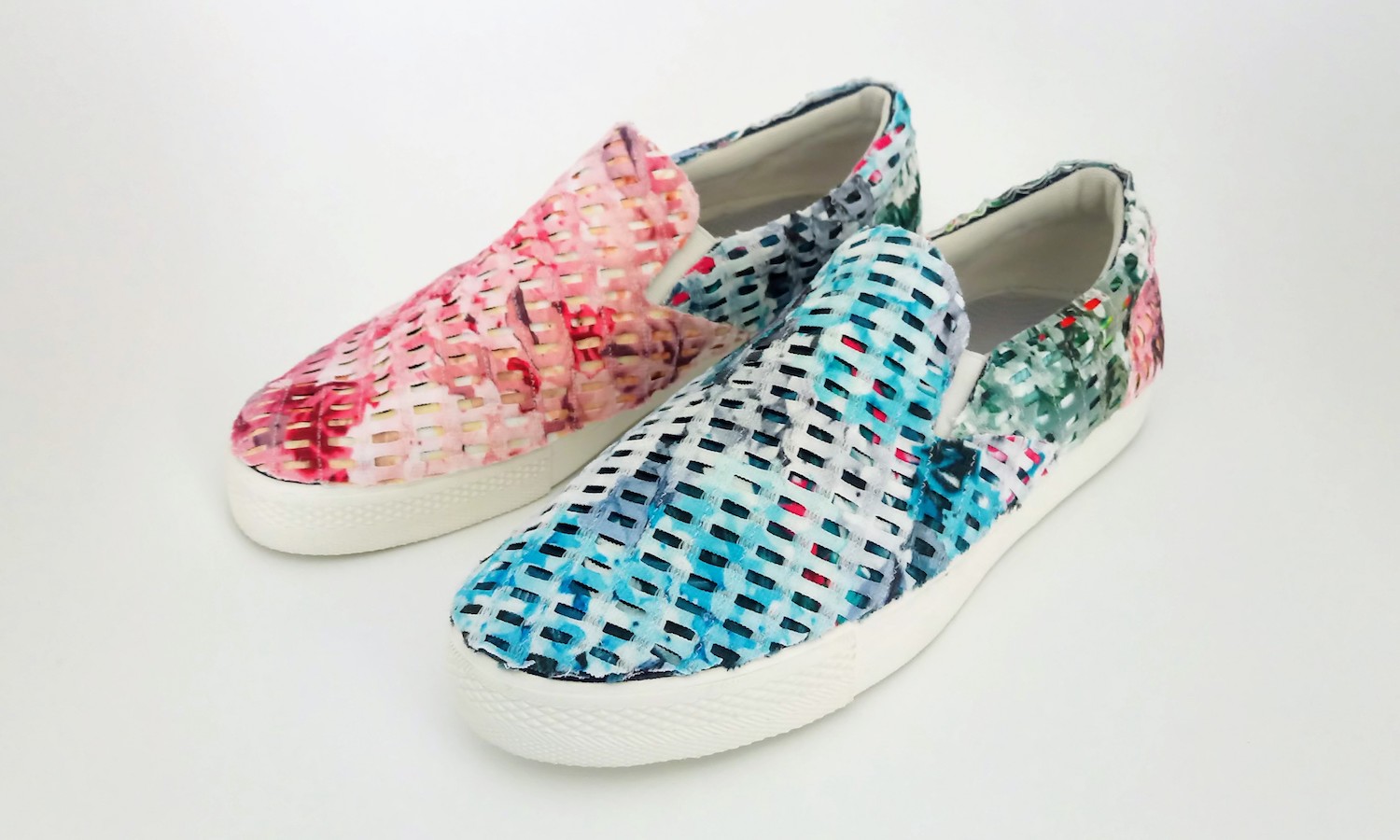 DIY Fabric Collage Shoes