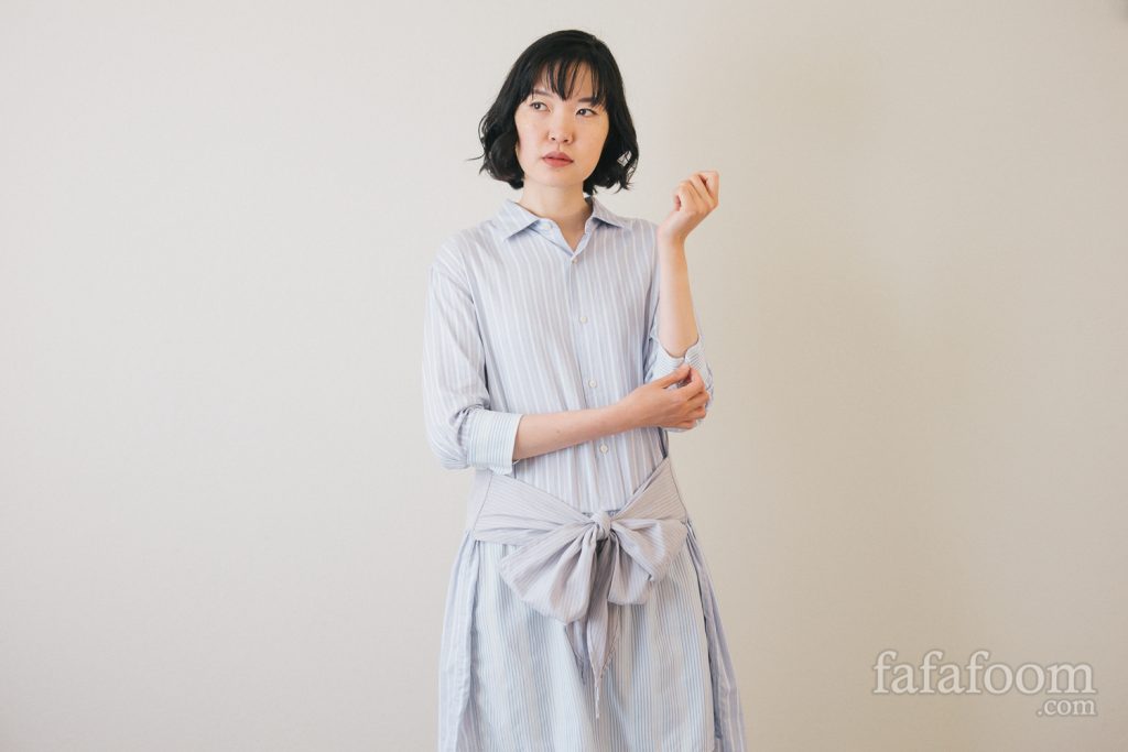 DIY Shirt Dress with Bow Waist Tie - DIY Fashion Garments | fafafoom.com