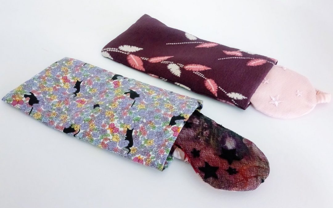 DIY Sleep Eye Mask Bags from Fabric Remnants