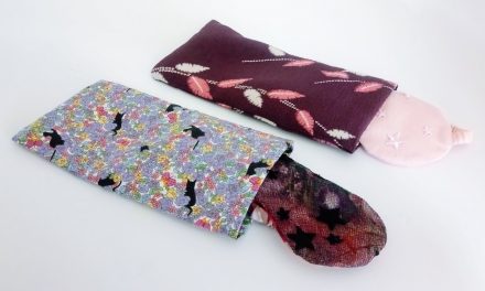 DIY Sleep Eye Mask Bags from Fabric Remnants