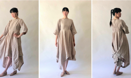 Upcycling Linen Curtains into Handkerchief Dress