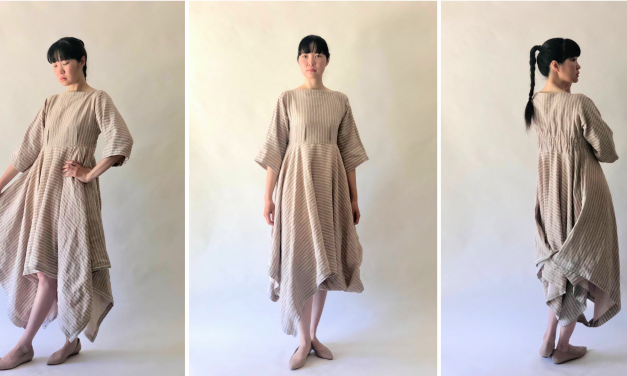 Upcycling Linen Curtains into Handkerchief Dress
