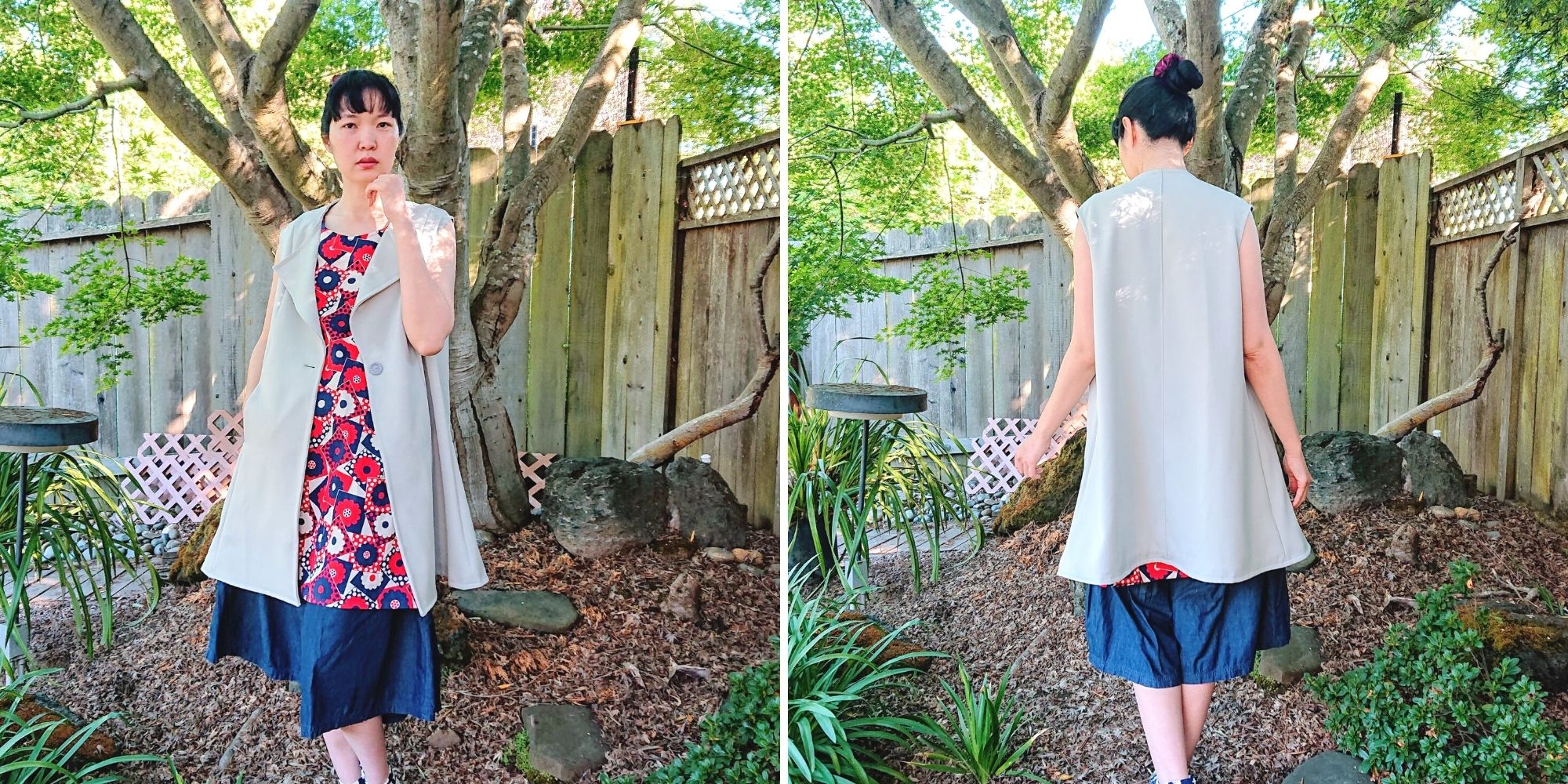 Making Sleeveless Coat Using Altered Tunic Pattern