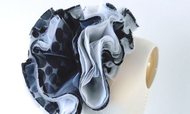 Black and White Organza Bloom Neckpiece