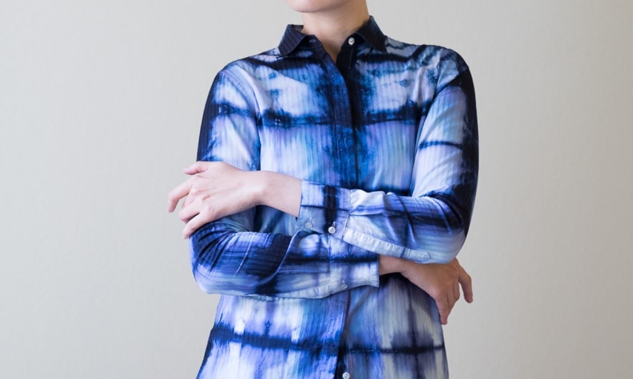 Itajime Shibori Dyed Shirt | Fafafoom Studio